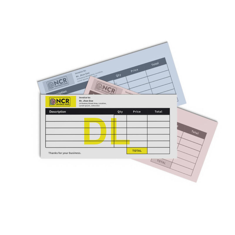Dl Set Professional DL NCR Sets Printed - Full Colour (1/3 A4)
