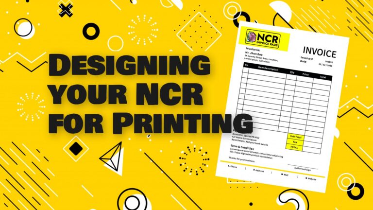 Designing your NCR for Printing - NCR Invoice Pads