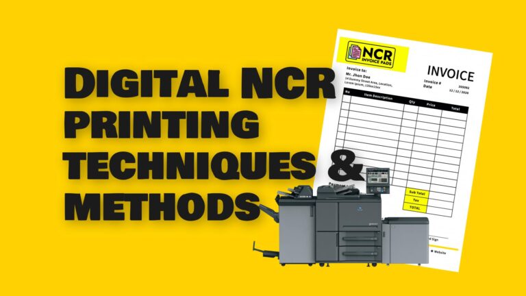 Digital NCR printing - NCR Invoice Pads