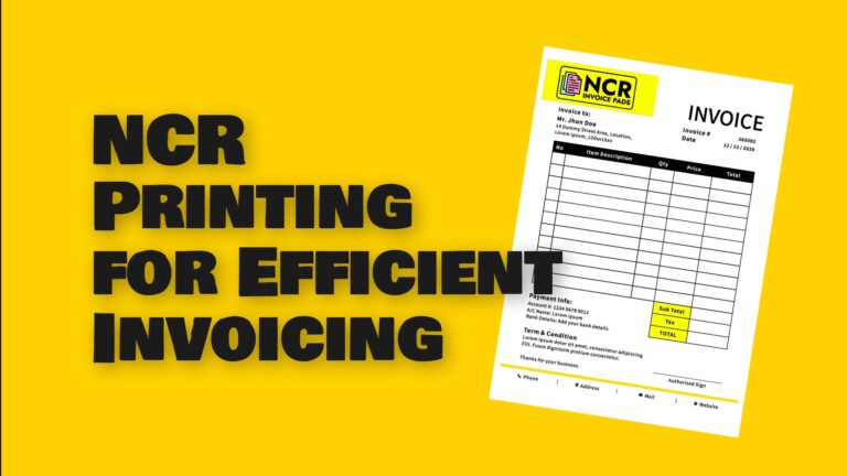 Efficient Invoicing - NCR Invoice Pads