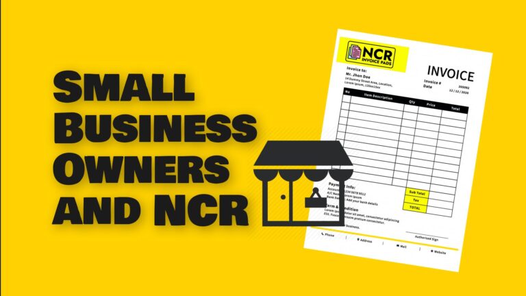 Small Business Owners - NCR Invoice Pads