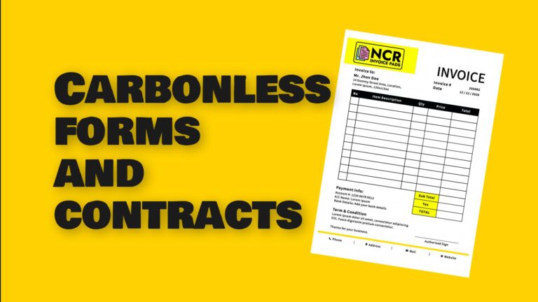 forms and contracts - NCR Invoice Pads