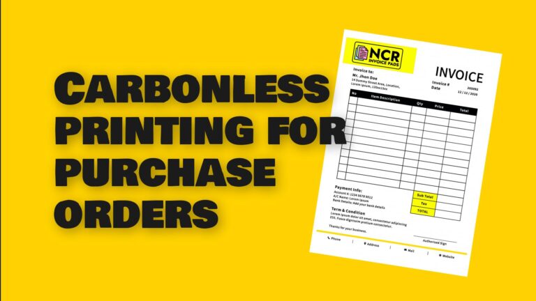 purchase orders - NCR Invoice Pads